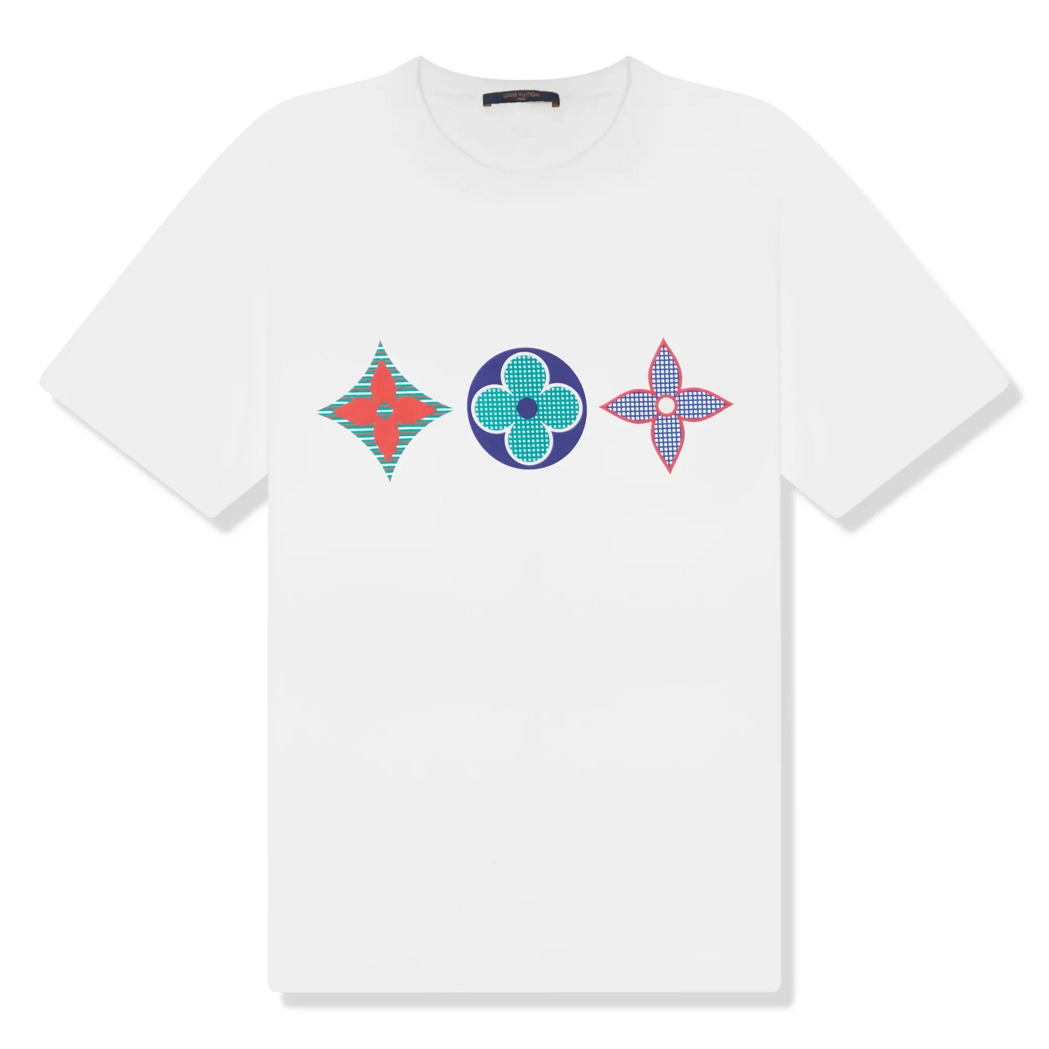 Front view of Preloved - Louis Vuitton Monogram Printed Multi White T Shirt